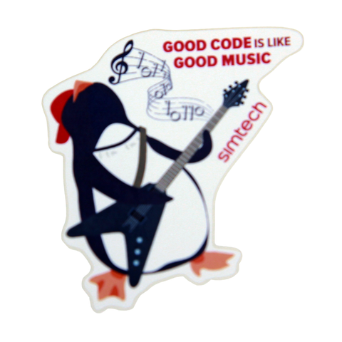 Sticker "Good code is like good music"